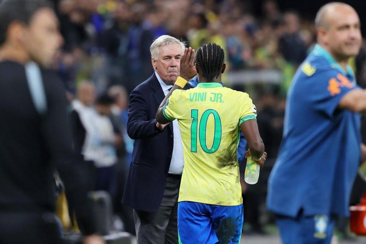 Ancelotti no convocó a Vinicius para el cierre de las Eliminatorias