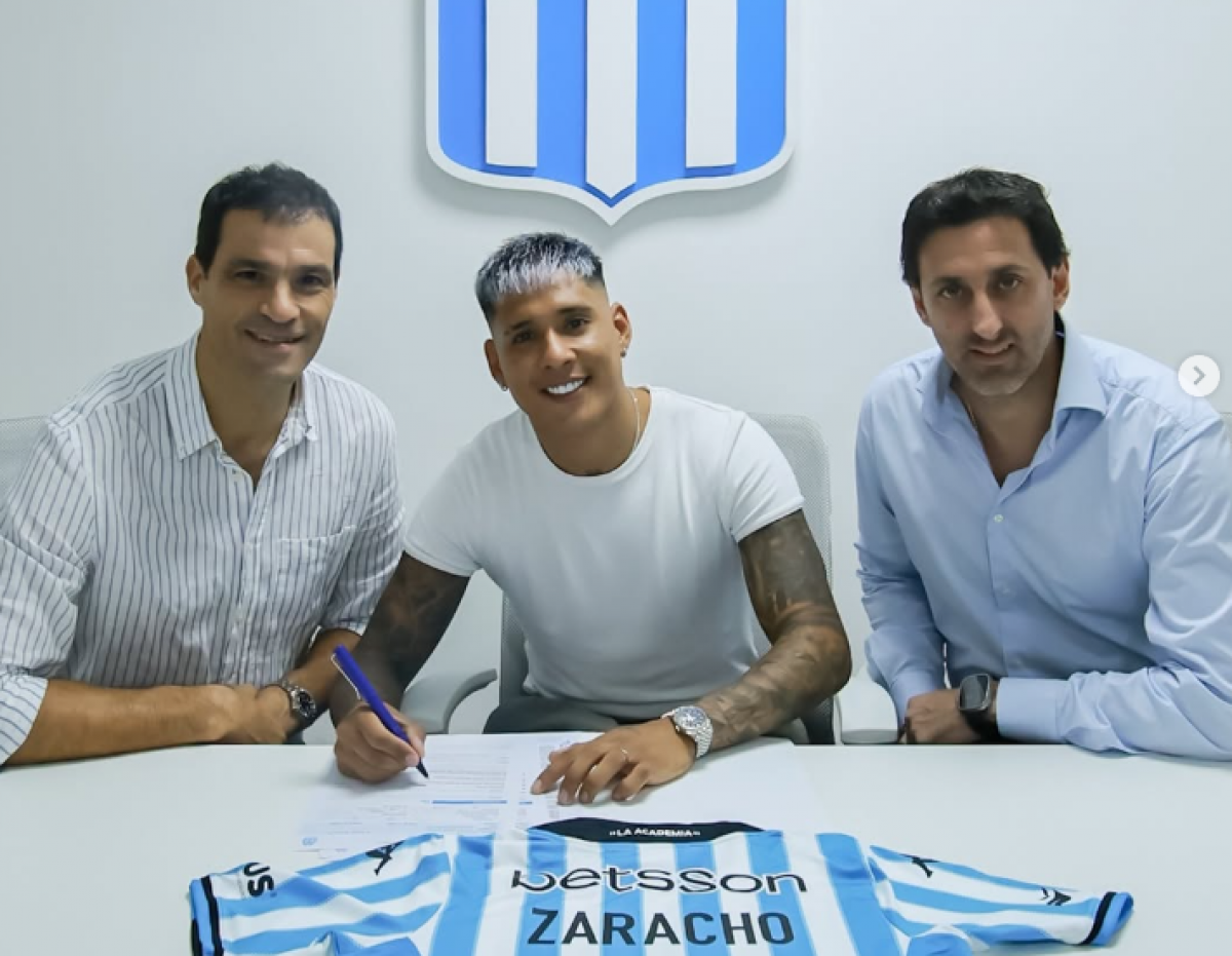 VIDEO | Racing presentó a Zaracho y los hinchas se ilusionan