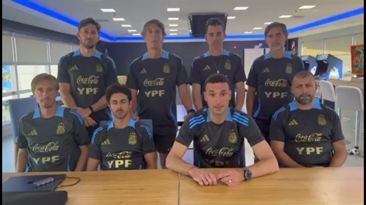 VIDEO | Scaloni y la Selección se unieron a la movida solidaria por Bahía Blanca