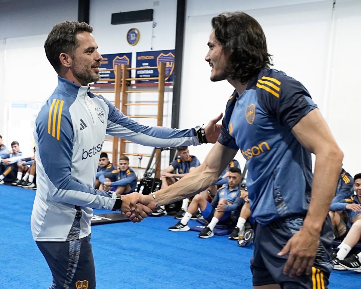 VIDEO | Gago no perdió tiempo y tuvo la primera práctica en Boca