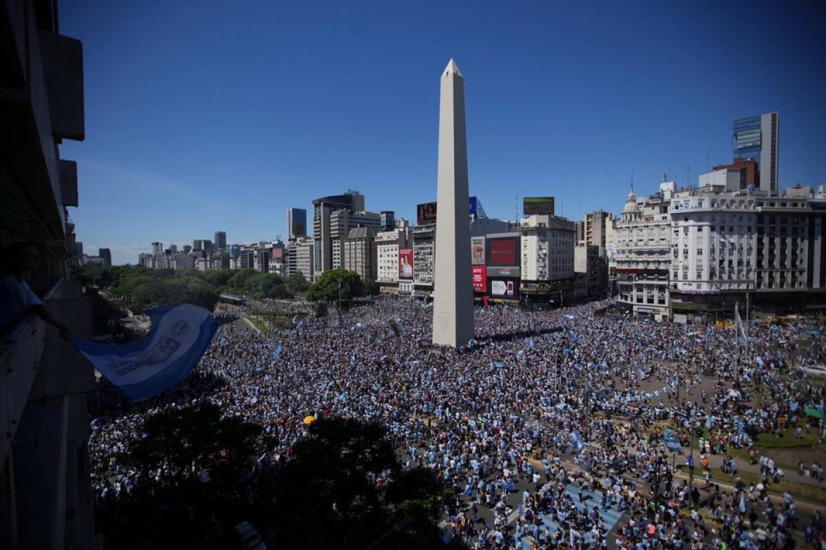 El obelisco, epicentro de todos los festejos. 
