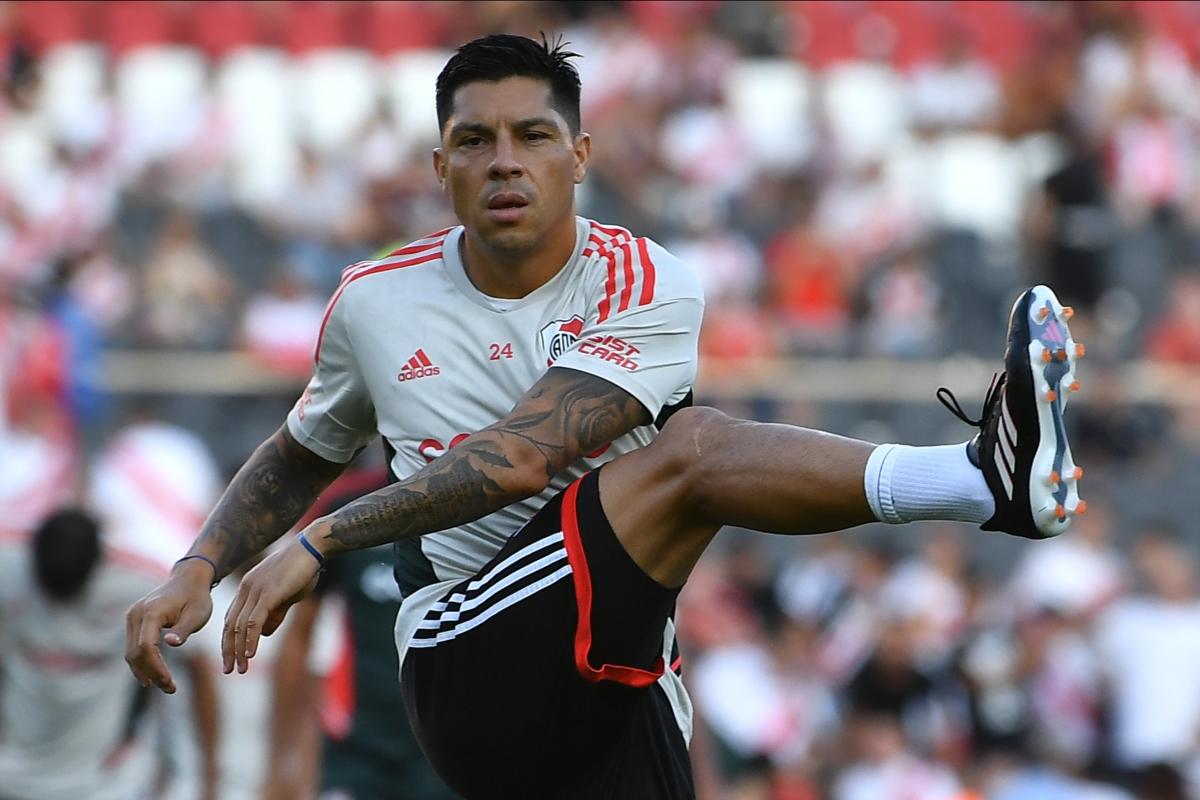 Enzo Pérez prepara su vuelta a River de cara al partido con Defensa y Justicia