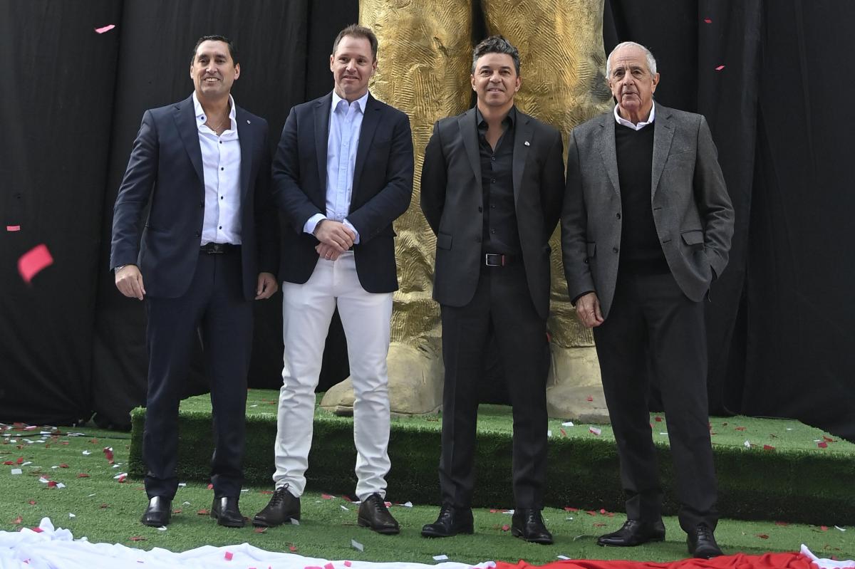 El conmovedor mensaje de Gallardo para los hinchas de River en el acto de descubrimiento de su estatua