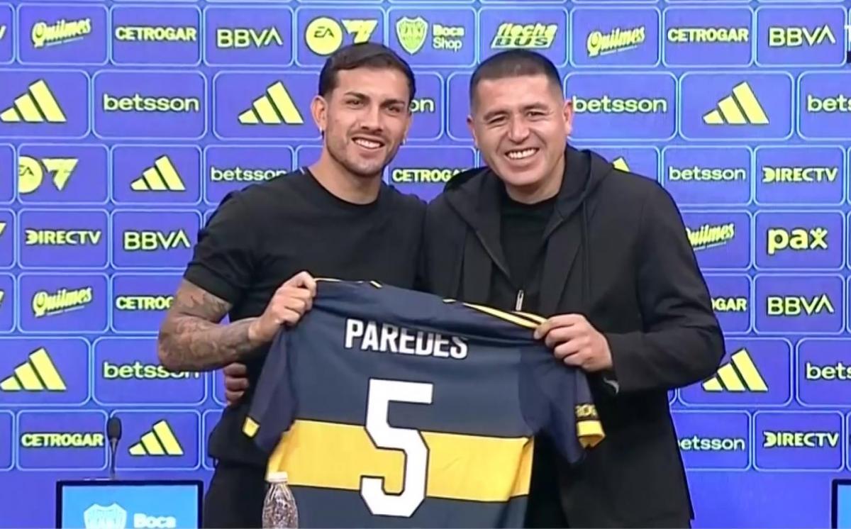 VIDEO | Paredes, presentado en Boca: "Es uno de los días más felices de mi vida"