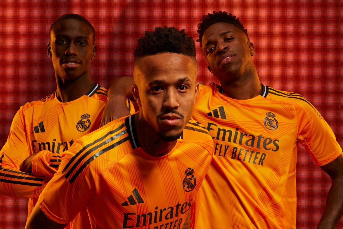 VIDEO | Real Madrid presentó su sorpresiva camiseta suplente de color naranja