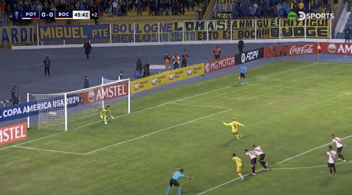 VIDEO | El Pipa Benedetto estrelló el travesaño y Boca no pudo ganar