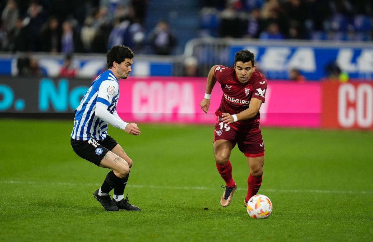 Marcos Acuña tuvo un buen desempeño en el triunfo del Sevilla.