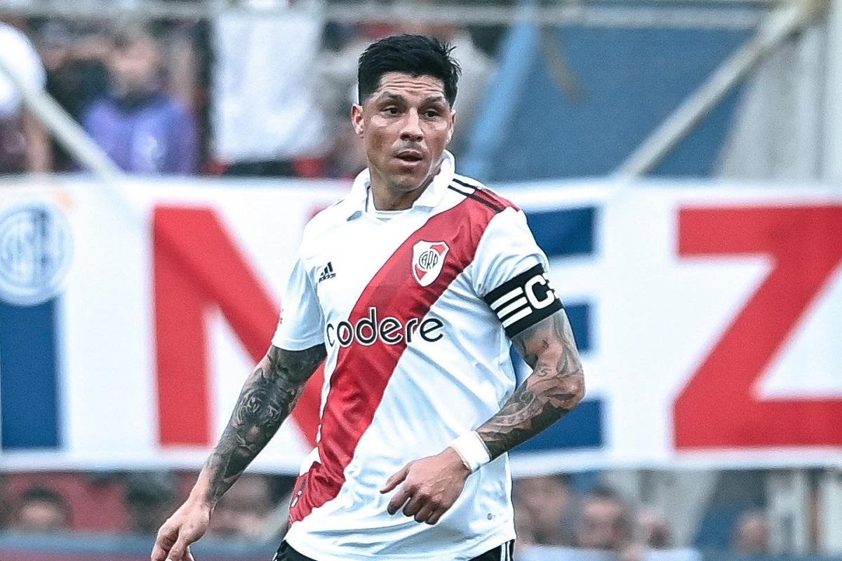 Enzo Pérez se entrenó a la par de sus compañeros de River con vistas al partido con Defensa y Justicia
