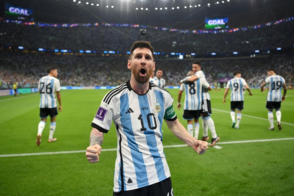 Messi gritando su golazo con el que la Selección Argentina abrió el partido ante México. 