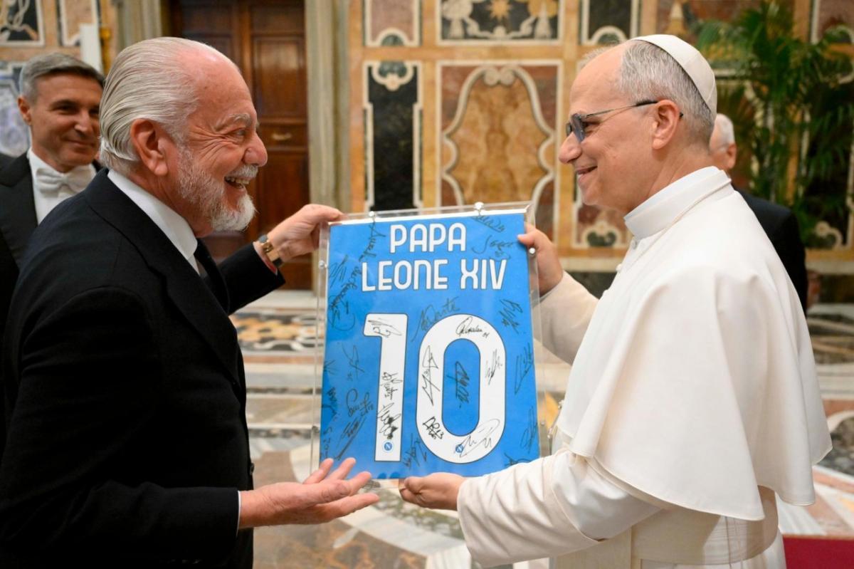 VIDEO | El Papa León XIV recibió al plantel campeón del Napoli
