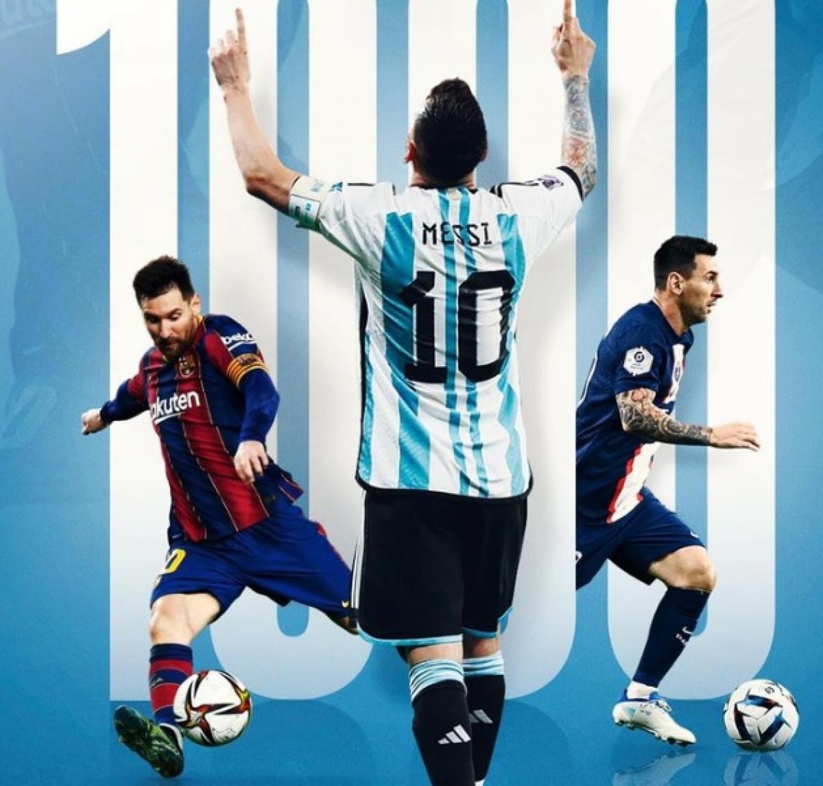 Messi celebró sus mil partidos en Instagram