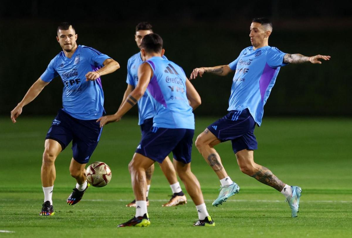Relajada práctica y visita especial en la selección Argentina