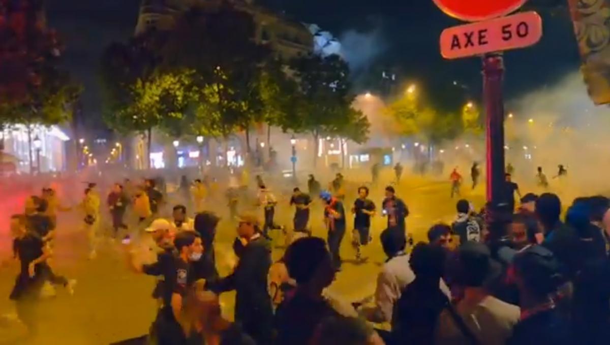 VIDEO | Noche de festejo y desastre en las calles de París: graves incidentes y casi 300 detenidos